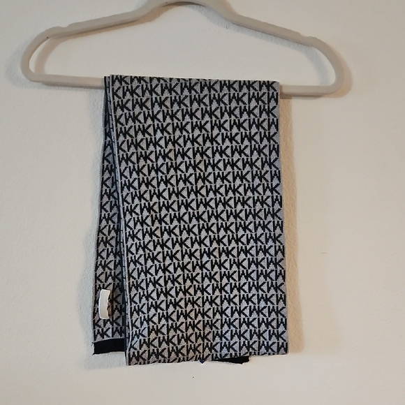 Michael Kors Accessories - Michael Kors Black and Gray Logo Scarf